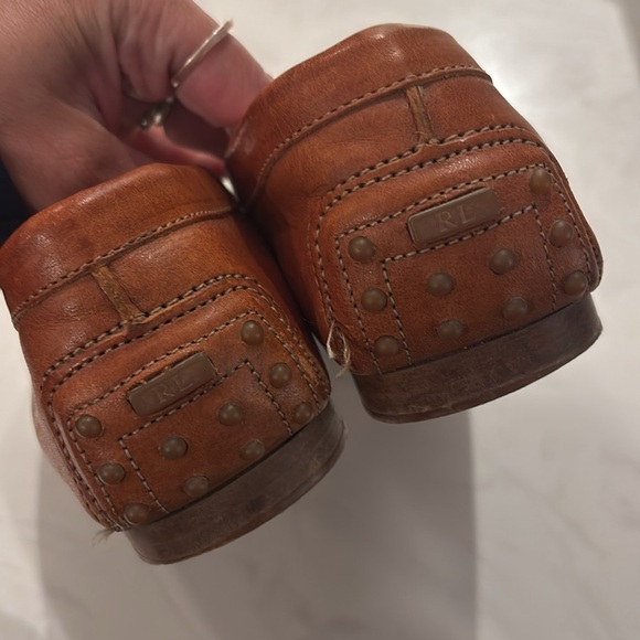 Ralph Lauren Purple Label Brown Leather Loafers - Picture 4 of 6